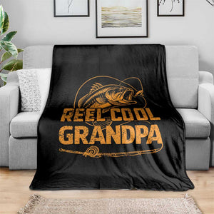 Reel Cool Grandpa Throw Blanket Funny Fishing Fisherman Fathers Day TS10 Print Your Wear