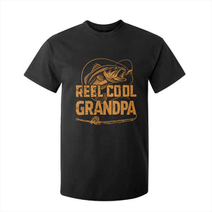 Reel Cool Grandpa T Shirt For Kid Funny Fishing Fisherman Fathers Day TS10 Black Print Your Wear