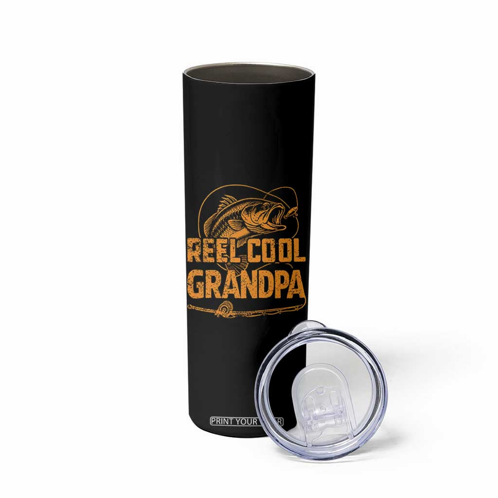 Reel Cool Grandpa Skinny Tumbler Funny Fishing Fisherman Fathers Day TS10 Print Your Wear