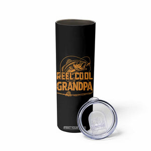 Reel Cool Grandpa Skinny Tumbler Funny Fishing Fisherman Fathers Day TS10 Print Your Wear