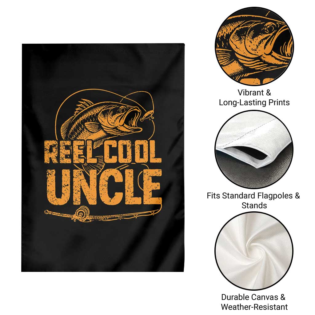 Reel Cool Uncle Garden Flag Funny Fishing Fisherman Fathers Day TS10 Print Your Wear
