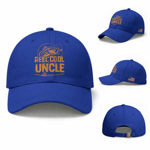 Reel Cool Uncle Baseball Cap Funny Fishing Fisherman Fathers Day TS10 Baseball Cap Universal Fit Royal Blue Print Your Wear
