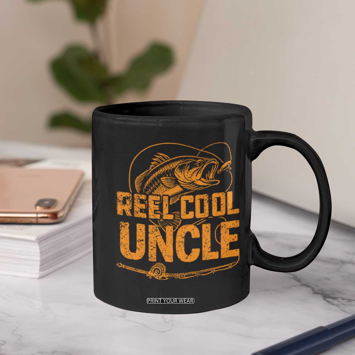 Reel Cool Uncle Coffee Mug Funny Fishing Fisherman Fathers Day TS10 Print Your Wear