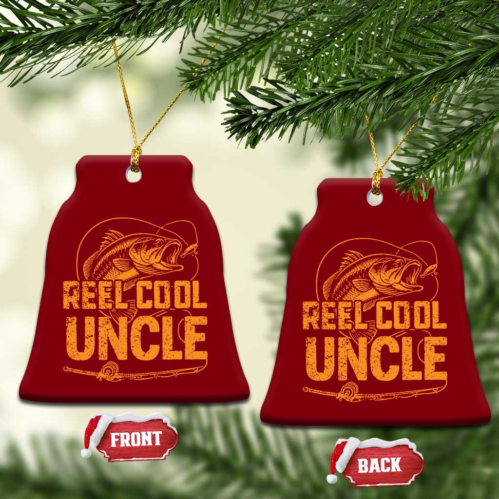 Reel Cool Uncle Ceramic Ornament Funny Fishing Fisherman Fathers Day TS10 Print Your Wear