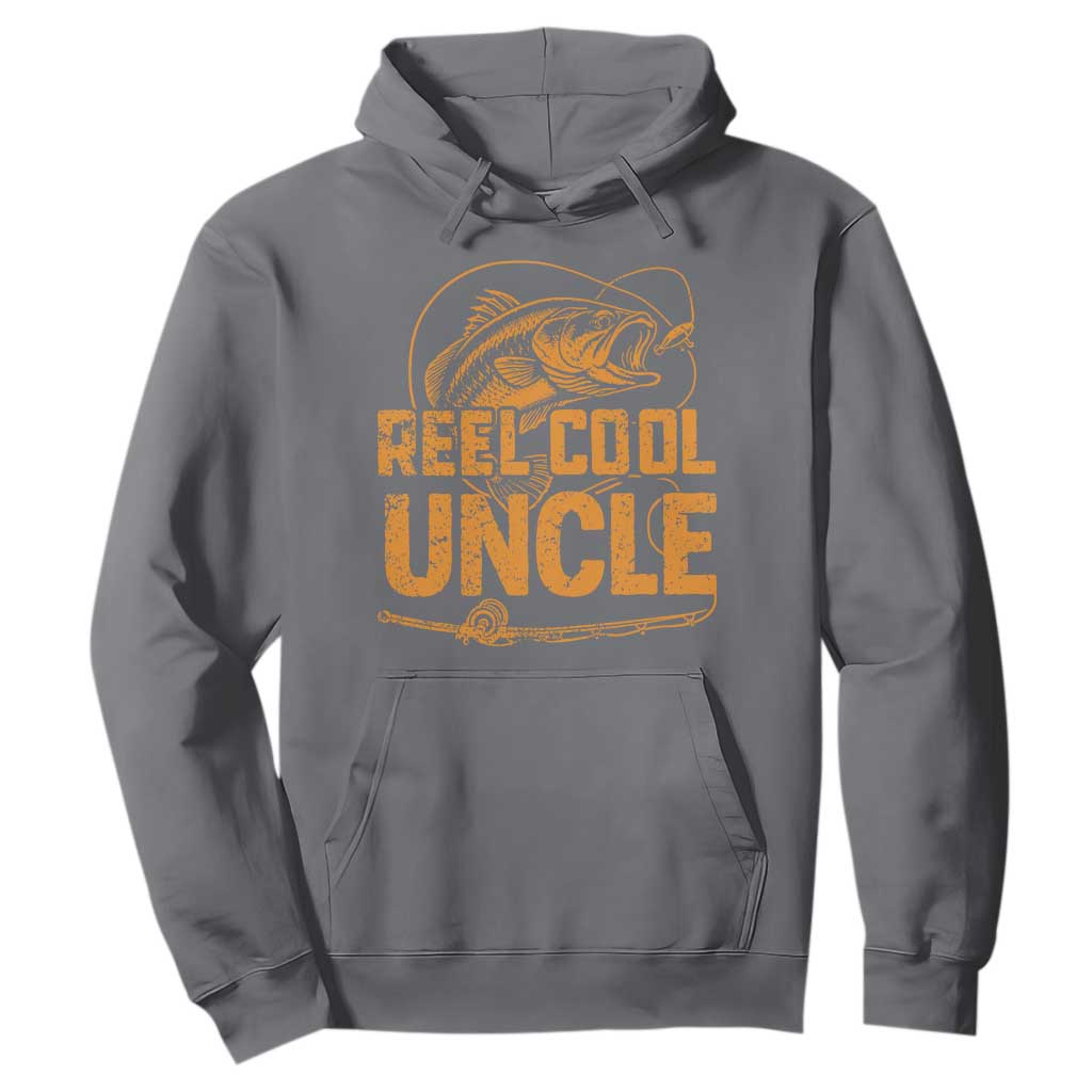 Reel Cool Uncle Hoodie Funny Fishing Fisherman Fathers Day TS10 Charcoal Print Your Wear