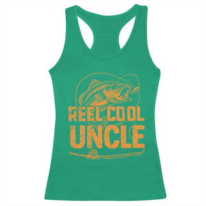 Reel Cool Uncle Racerback Tank Top Funny Fishing Fisherman Fathers Day TS10 Irish Green Print Your Wear