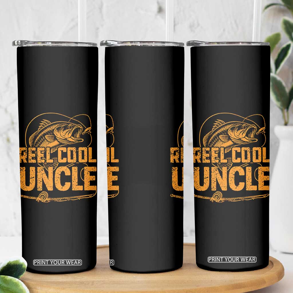 Reel Cool Uncle Skinny Tumbler Funny Fishing Fisherman Fathers Day TS10 Print Your Wear