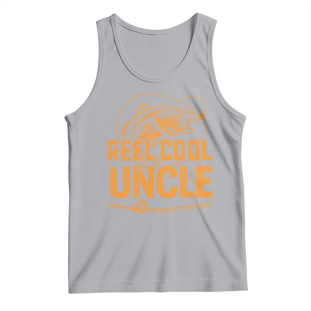 Reel Cool Uncle Tank Top Funny Fishing Fisherman Fathers Day TS10 Athletic Heather Print Your Wear