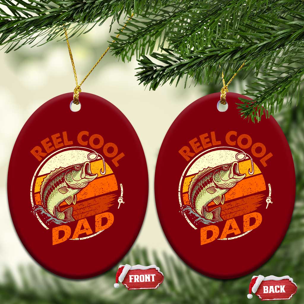 Reel Cool Dad Ceramic Ornament Funny Fathers Day Fishing Lover Fisherman TS10 Print Your Wear