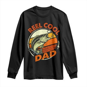 Reel Cool Dad Long Sleeve Shirt Funny Fathers Day Fishing Lover Fisherman TS10 Black Print Your Wear