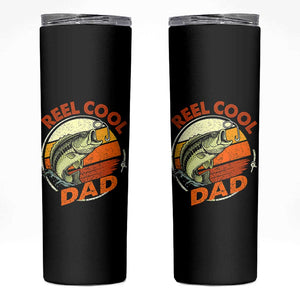 Reel Cool Dad Skinny Tumbler Funny Fathers Day Fishing Lover Fisherman TS10 Black Print Your Wear