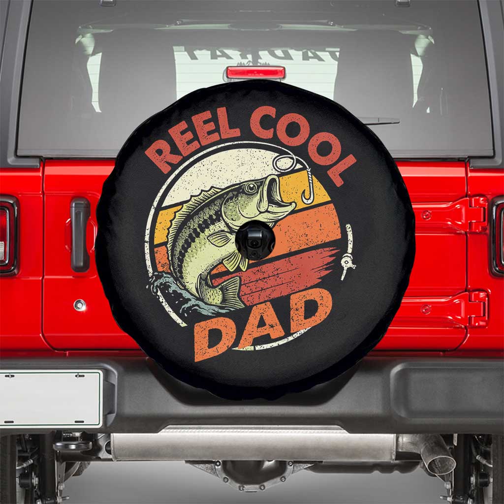 Reel Cool Dad Spare Tire Cover Funny Fathers Day Fishing Lover Fisherman TS10 Black Print Your Wear