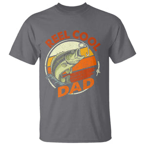 Reel Cool Dad T Shirt Funny Fathers Day Fishing Lover Fisherman TS10 Charcoal Print Your Wear