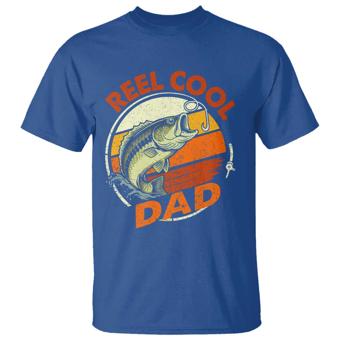 Reel Cool Dad T Shirt Funny Fathers Day Fishing Lover Fisherman TS10 Royal Blue Print Your Wear