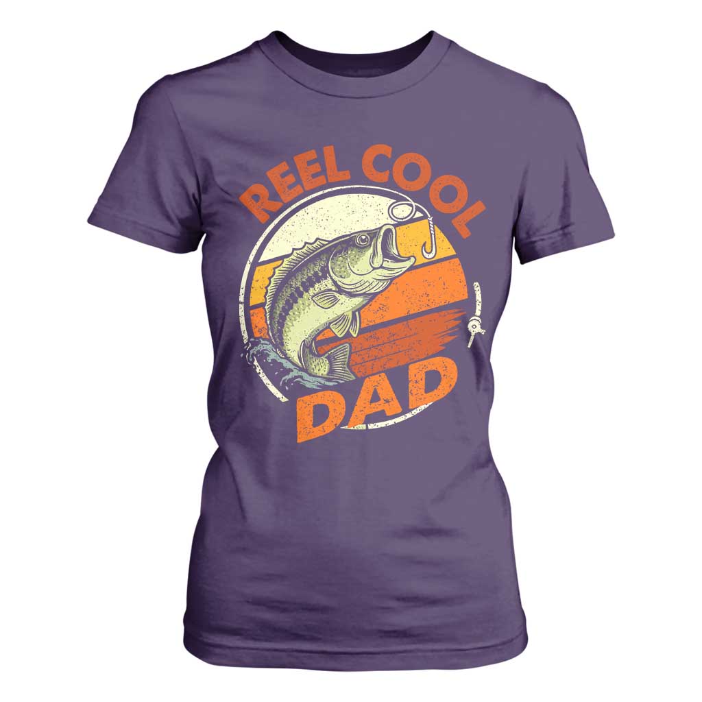 Reel Cool Dad T Shirt For Women Funny Fathers Day Fishing Lover Fisherman TS10 Purple Print Your Wear