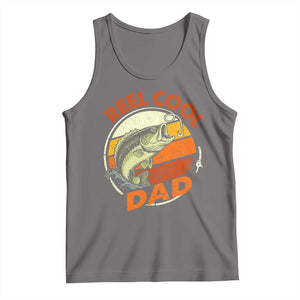 Reel Cool Dad Tank Top Funny Fathers Day Fishing Lover Fisherman TS10 Deep Heather Print Your Wear