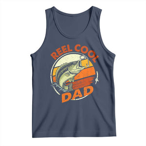 Reel Cool Dad Tank Top Funny Fathers Day Fishing Lover Fisherman TS10 Navy Print Your Wear