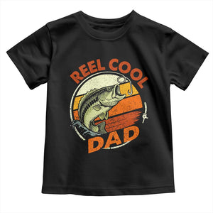 Reel Cool Dad Toddler T Shirt Funny Fathers Day Fishing Lover Fisherman TS10 Black Print Your Wear