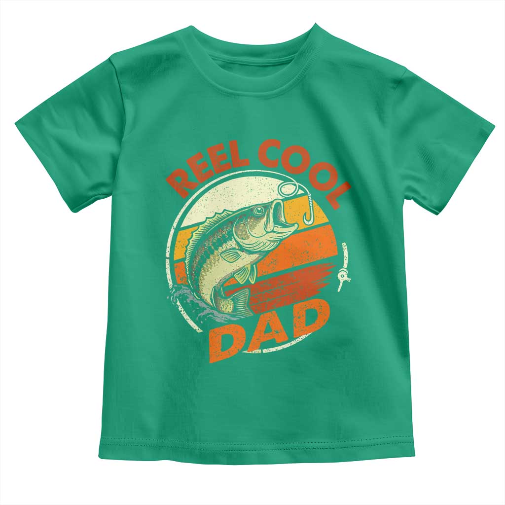 Reel Cool Dad Toddler T Shirt Funny Fathers Day Fishing Lover Fisherman TS10 Irish Green Print Your Wear