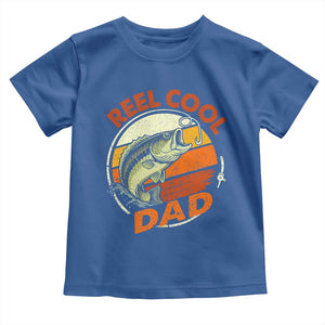 Reel Cool Dad Toddler T Shirt Funny Fathers Day Fishing Lover Fisherman TS10 Royal Blue Print Your Wear