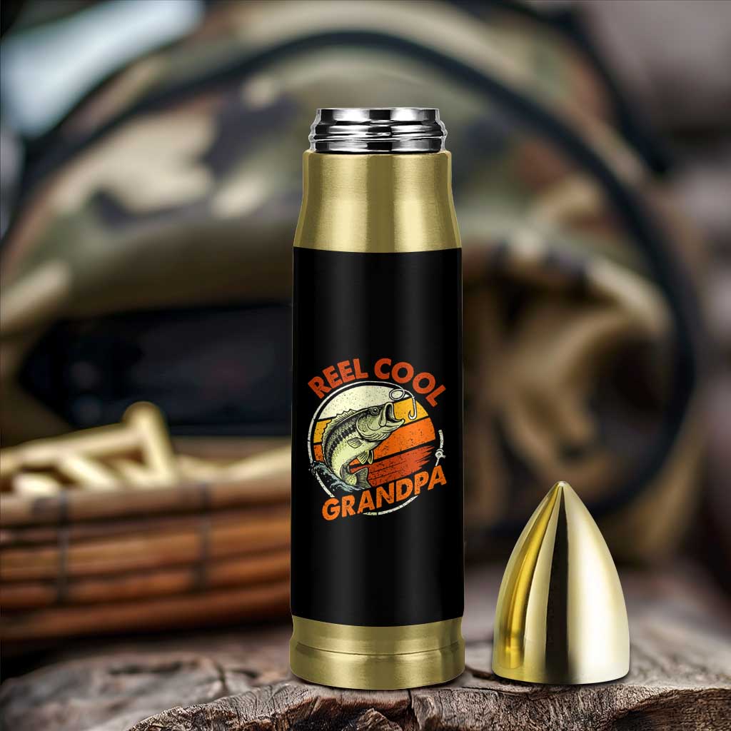 Reel Cool Grandpa Bullet Tumbler Funny Fathers Day Dada Fishing Lover Fisherman TS10 Print Your Wear