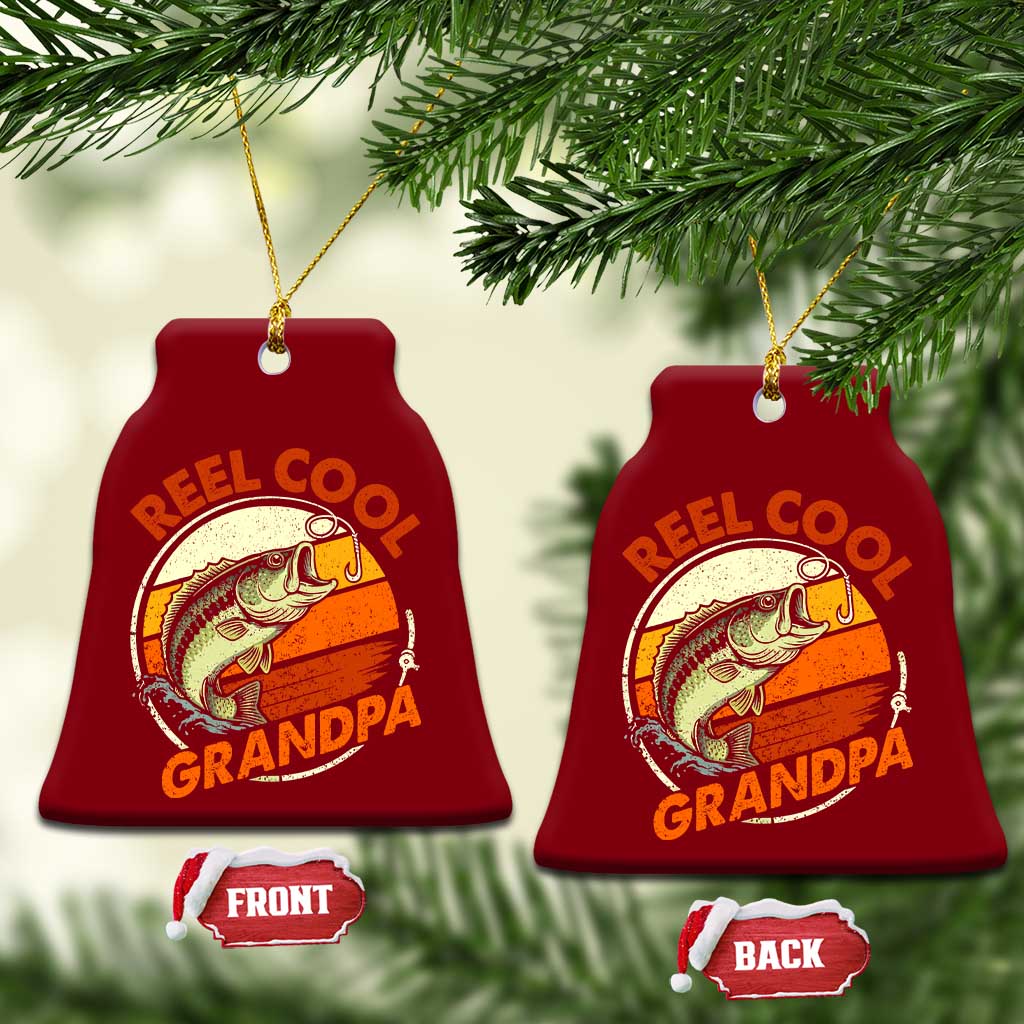 Reel Cool Grandpa Ceramic Ornament Funny Fathers Day Dada Fishing Lover Fisherman TS10 Print Your Wear