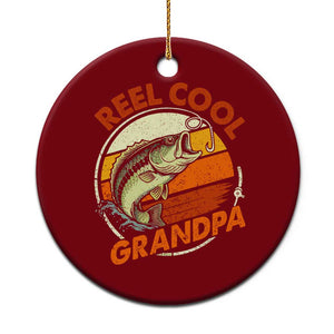 Reel Cool Grandpa Ceramic Ornament Funny Fathers Day Dada Fishing Lover Fisherman TS10 1pc Red Print Your Wear