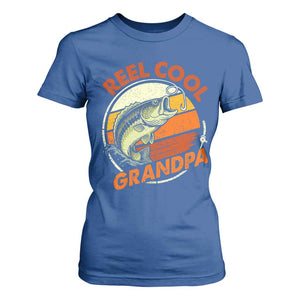 Reel Cool Grandpa T Shirt For Women Funny Fathers Day Dada Fishing Lover Fisherman TS10 Royal Blue Print Your Wear