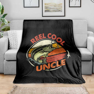 Uncle Fishing Throw Blanket Reel Cool Uncle Funny Fathers Day Fisherman TS10 Print Your Wear
