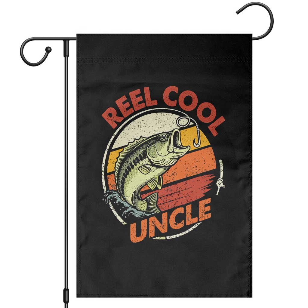 Uncle Fishing Garden Flag Reel Cool Uncle Funny Fathers Day Fisherman TS10 Black Print Your Wear