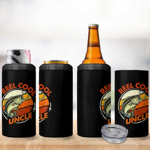 Uncle Fishing 4 in 1 Can Cooler Tumbler Reel Cool Uncle Funny Fathers Day Fisherman TS10 Print Your Wear