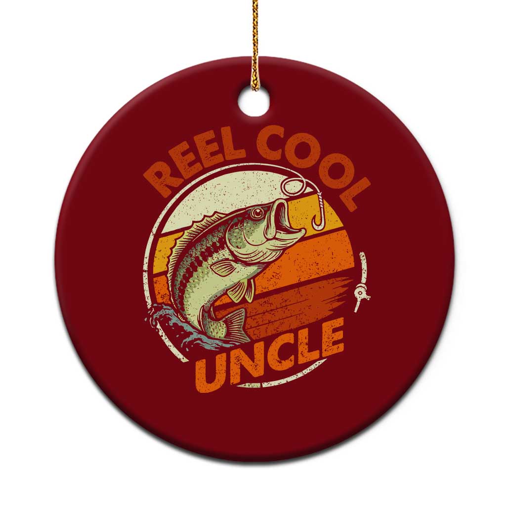 Uncle Fishing Ceramic Ornament Reel Cool Uncle Funny Fathers Day Fisherman TS10 1pc Red Print Your Wear