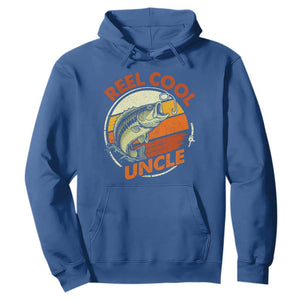 Uncle Fishing Hoodie Reel Cool Uncle Funny Fathers Day Fisherman TS10 Royal Blue Print Your Wear