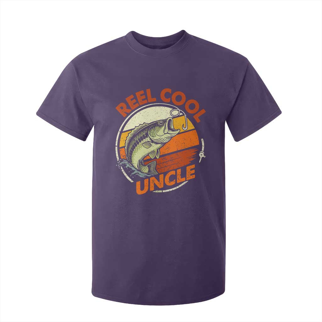 Uncle Fishing T Shirt For Kid Reel Cool Uncle Funny Fathers Day Fisherman TS10 Purple Print Your Wear