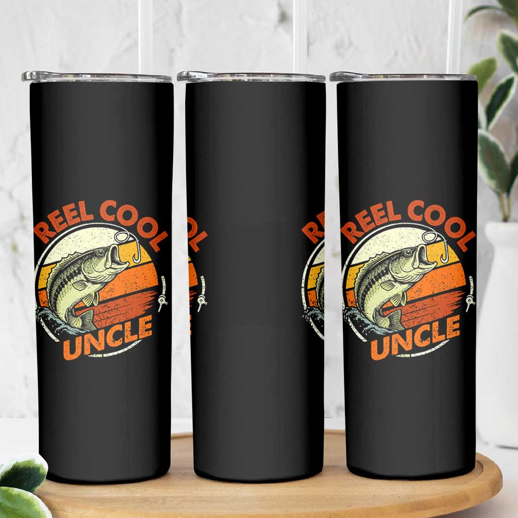 Uncle Fishing Skinny Tumbler Reel Cool Uncle Funny Fathers Day Fisherman TS10 Print Your Wear