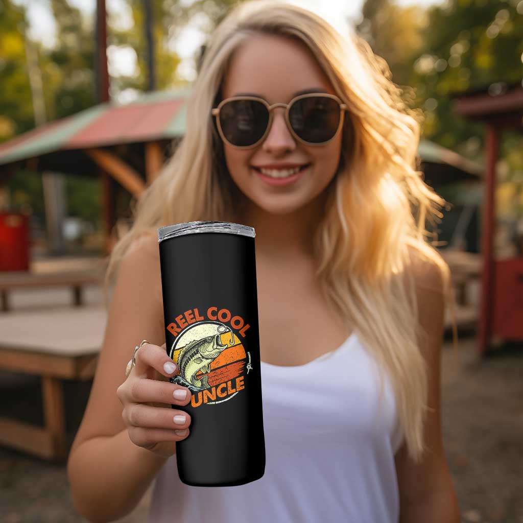 Uncle Fishing Skinny Tumbler Reel Cool Uncle Funny Fathers Day Fisherman TS10 Print Your Wear