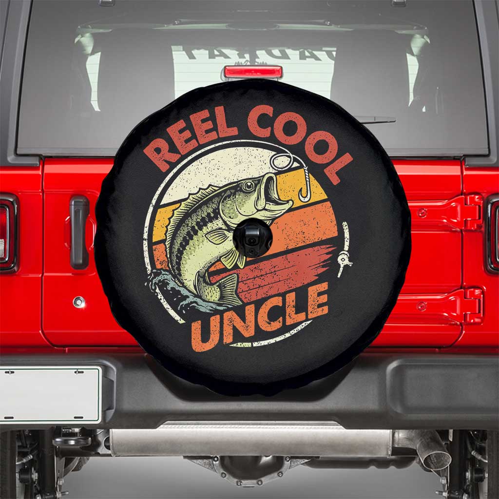 Uncle Fishing Spare Tire Cover Reel Cool Uncle Funny Fathers Day Fisherman TS10 Black Print Your Wear