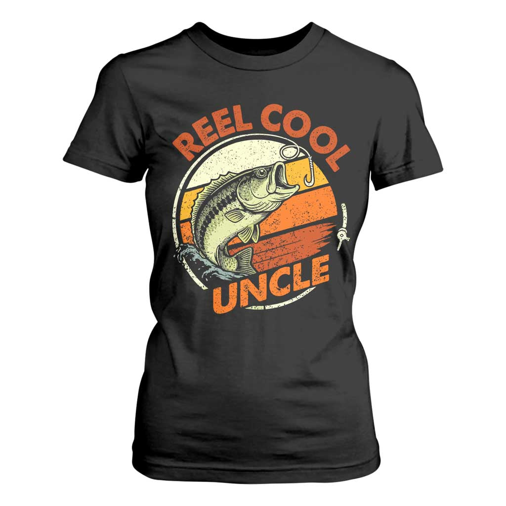 Uncle Fishing T Shirt For Women Reel Cool Uncle Funny Fathers Day Fisherman TS10 Black Print Your Wear