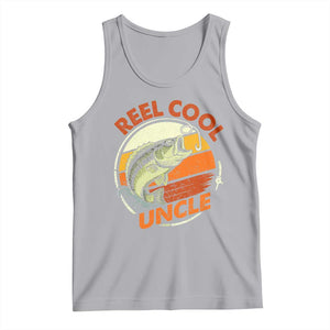Uncle Fishing Tank Top Reel Cool Uncle Funny Fathers Day Fisherman TS10 Athletic Heather Print Your Wear