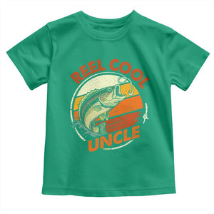 Uncle Fishing Toddler T Shirt Reel Cool Uncle Funny Fathers Day Fisherman TS10 Irish Green Print Your Wear