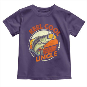 Uncle Fishing Toddler T Shirt Reel Cool Uncle Funny Fathers Day Fisherman TS10 Purple Print Your Wear