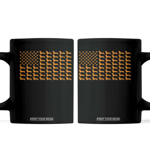 Vintage Dachshund Dad American Flag Coffee Mug Weiner Dog Fathers Day Gifts For Dog Lovers Dad TS10 Black Print Your Wear