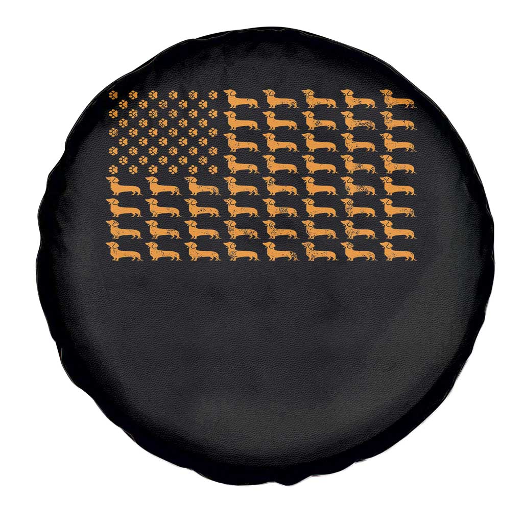 Vintage Dachshund Dad American Flag Spare Tire Cover Weiner Dog Fathers Day Gifts For Dog Lovers Dad TS10 Print Your Wear