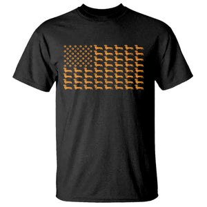 Vintage Dachshund Dad American Flag T Shirt Weiner Dog Fathers Day Gifts For Dog Lovers Dad TS10 Black Print Your Wear