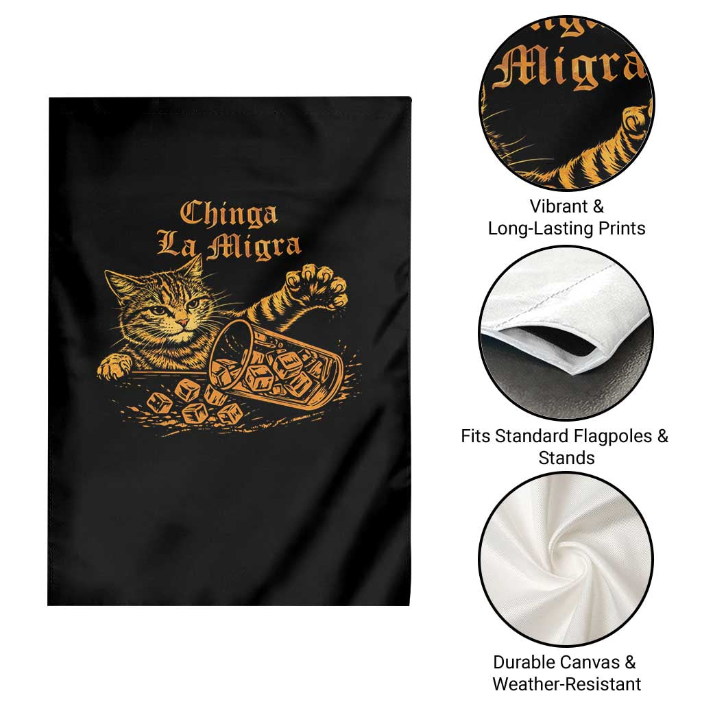 Chinga La Migra Garden Flag Retro Protest Subtle FDT Cat Meme TS10 Print Your Wear