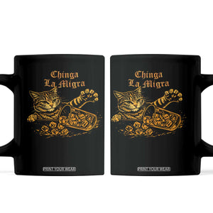Chinga La Migra Coffee Mug Retro Protest Subtle FDT Cat Meme TS10 Black Print Your Wear