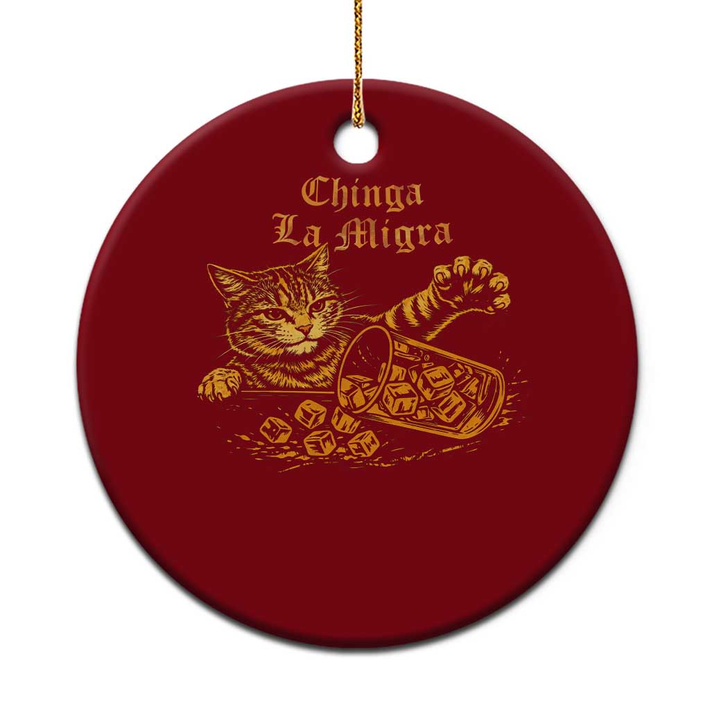 Chinga La Migra Ceramic Ornament Retro Protest Subtle FDT Cat Meme TS10 1pc Red Print Your Wear