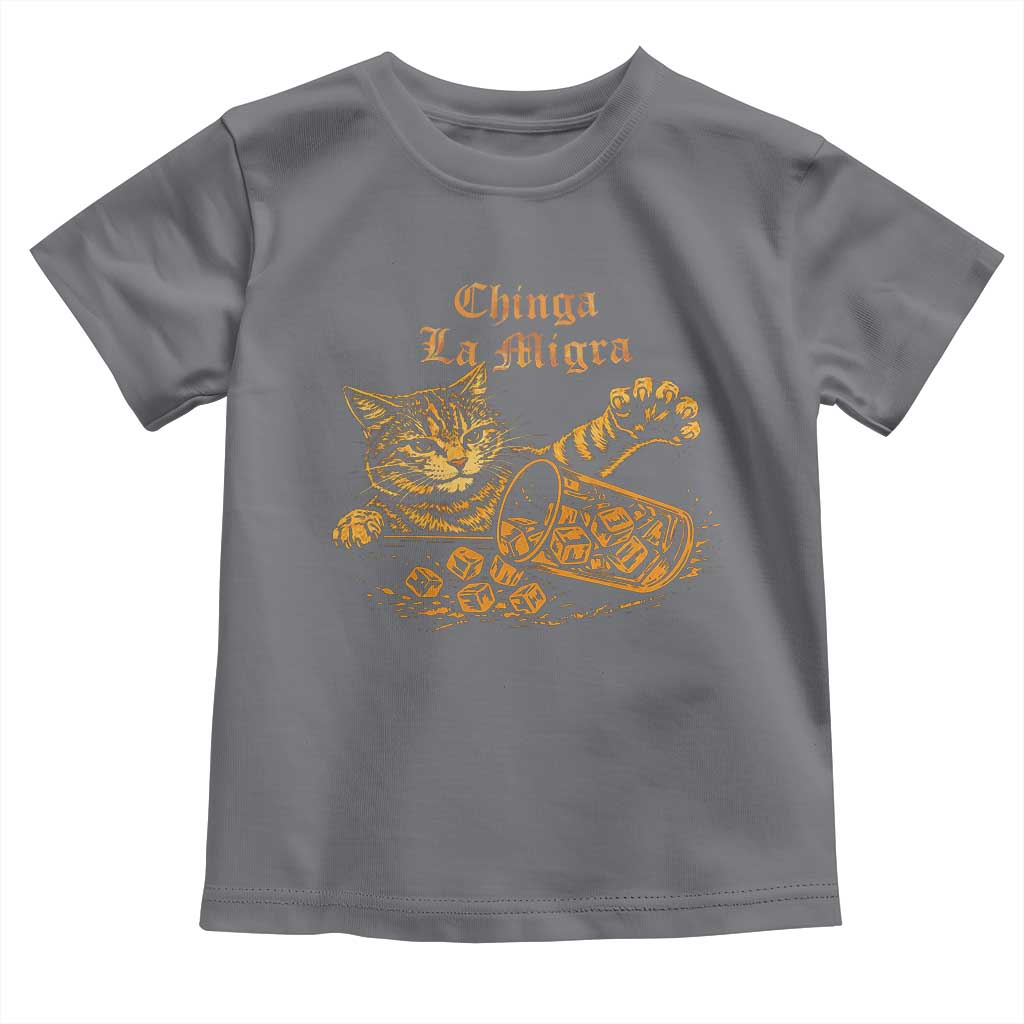 Chinga La Migra Toddler T Shirt Retro Protest Subtle FDT Cat Meme TS10 Charcoal Print Your Wear