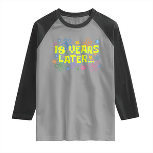 18 Years Later 18th Birthday Raglan Shirt Eighteen Party Funny Meme TS10 Sport Gray Black Print Your Wear