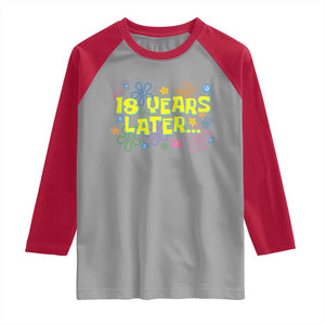 18 Years Later 18th Birthday Raglan Shirt Eighteen Party Funny Meme TS10 Sport Gray Red Print Your Wear